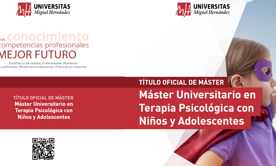 Abierto el plazo de preinscripción para el Máster Universitario en Terapia Psicológica con Niños y Adolescentes (curso 2026-2027)